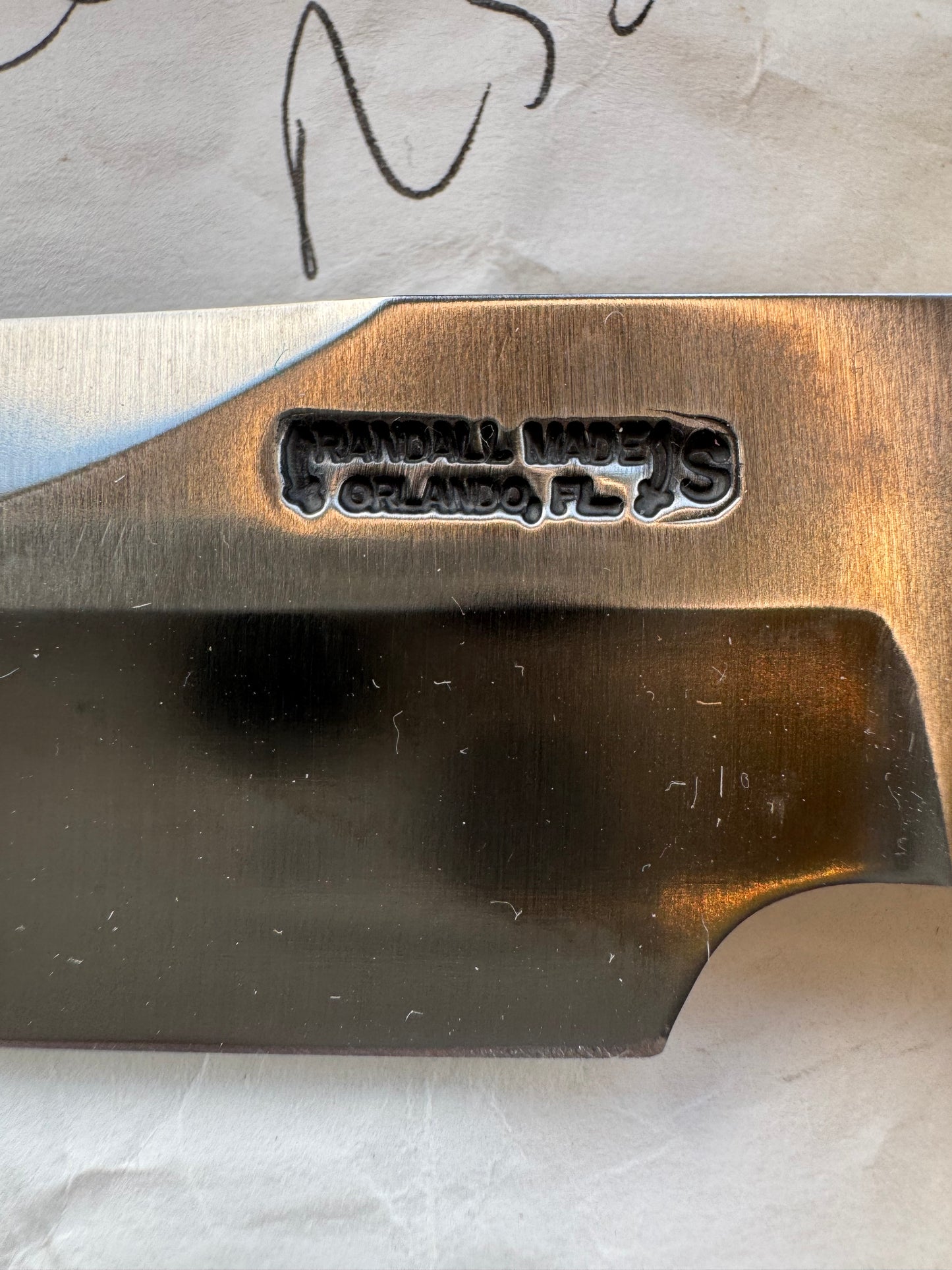 New in Paper Randall Knife Model Combat Companion Black Micarta Handle Stainless Steel, NSH , Lanyard, Nickel Silver Double Hilt.