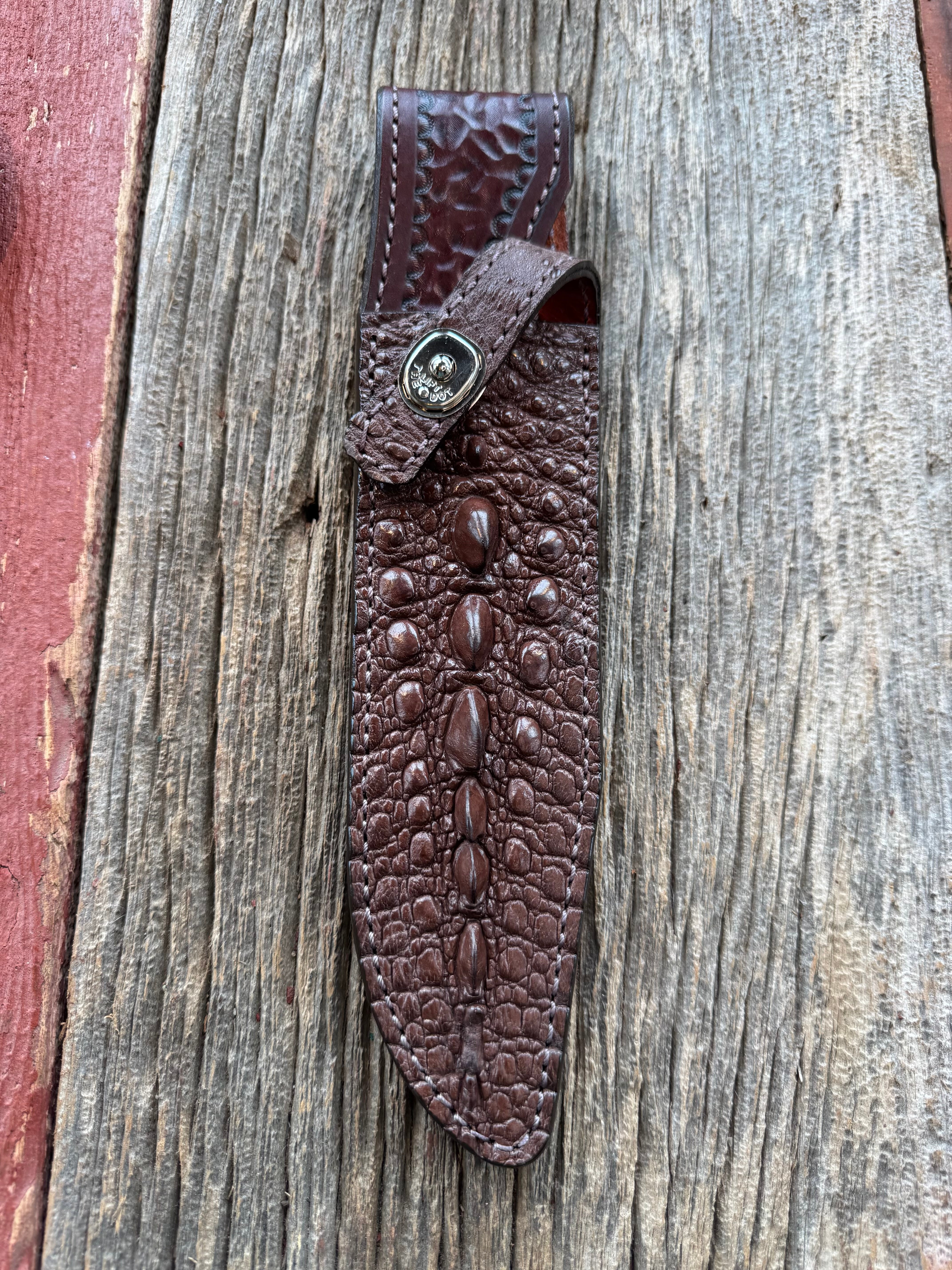 Randall Model 14 Sheath in Exotic Brown Snapping Turtle by Treeman. Sp ...