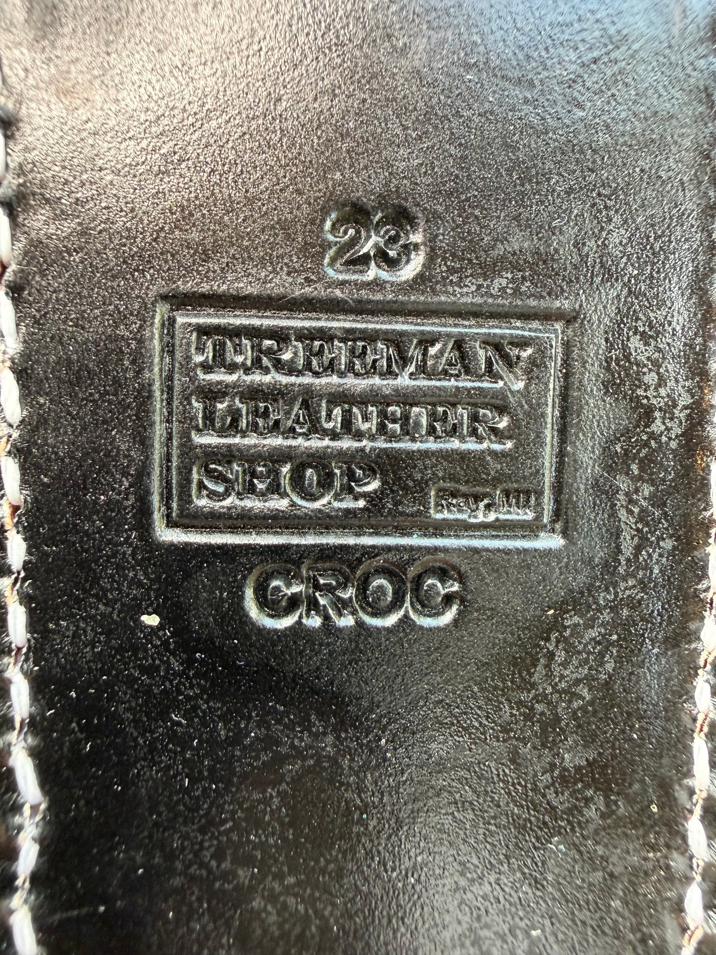 Randall Model 23 Exotic Natural Crocodile Sheath from Treeman.