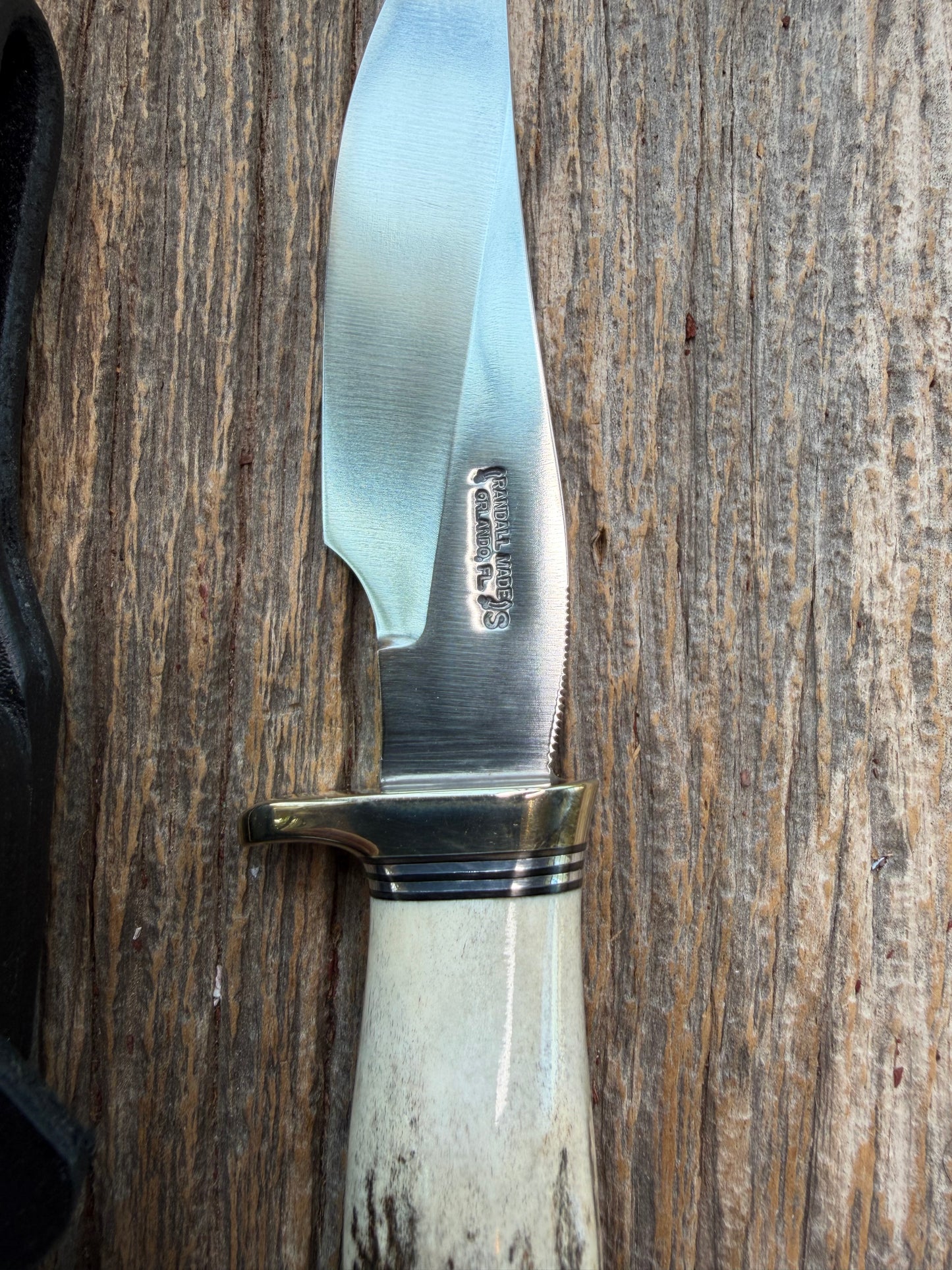 New Randall Made Knife Model Denmark Special Stainless Nickel Hilt, Aluminum crows beak butt cap.