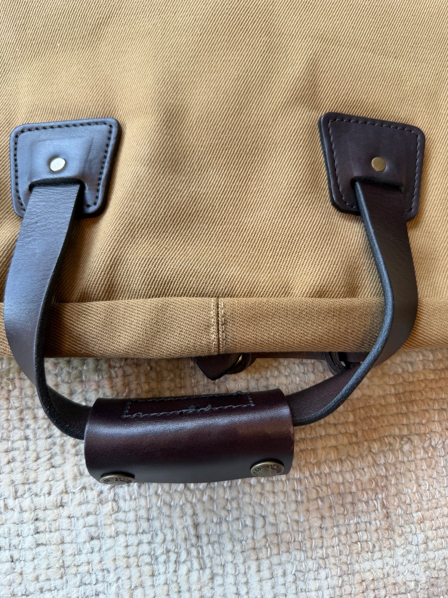 Filson Suit Cover Garment Bag Travel Rare Dark Tan Canvas Leather #70271 NWOT