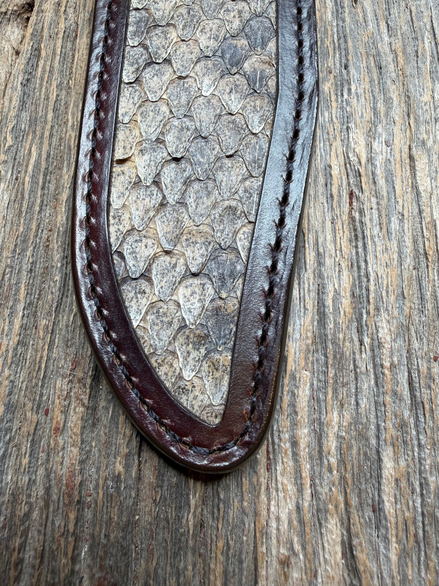Randall Model 1-7 with Western Diamondback RattleSnake skin from Treeman Sheaths.