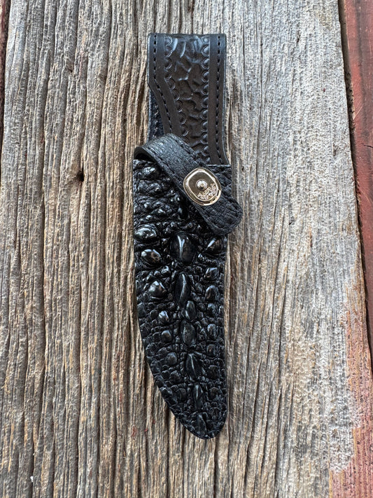 Randall Model 27 Sheath in Exotic Black Snapping Turtle from Treeman.