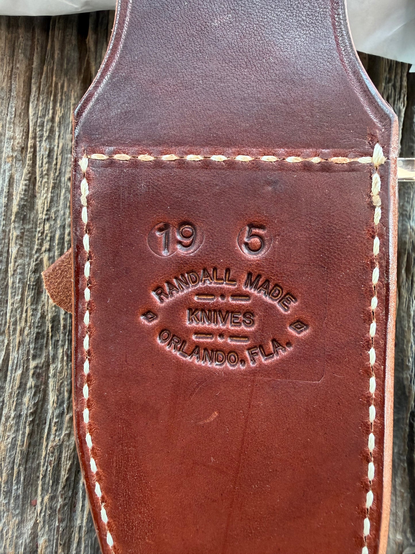 New Paper Randall Made Knife Model 19-5 Green Micarta Stainless Nickel Hilt