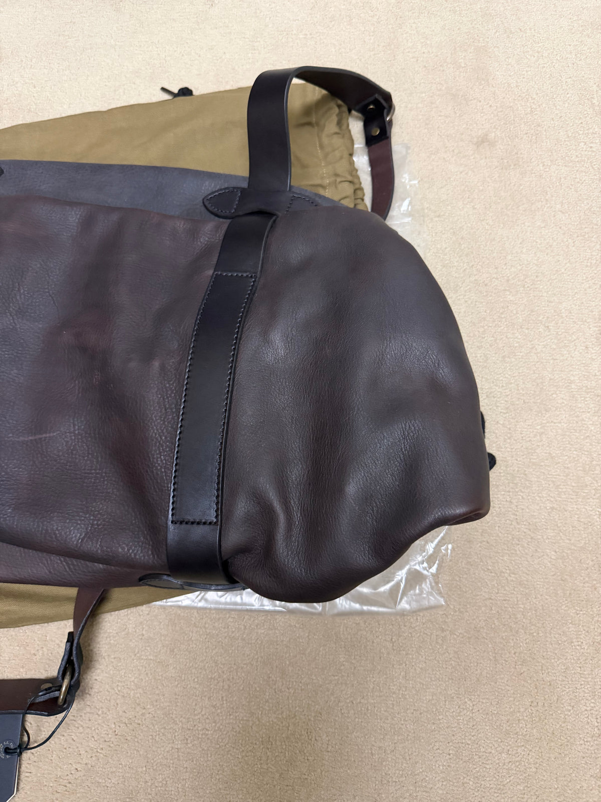 FILSON HERITAGE LEATHER MEDIUM DUFFLE BAG BALLARD BROWN OS NWT