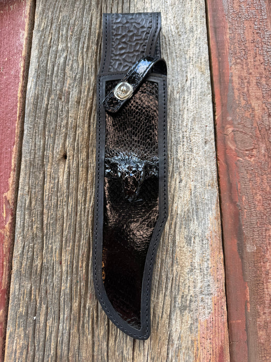 Randall Model 12-11 Smithsonian “Smitty” Sheath in Exotic Black Cobra from Treeman.