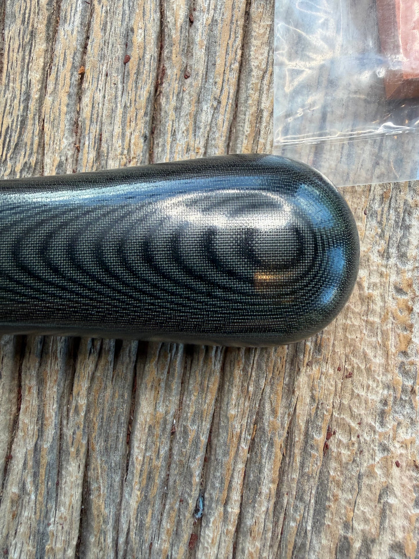 New in Paper Randall Model 24 Guardian in Black Micarta Nickel hilt, Stainless, black and aluminum spacers.