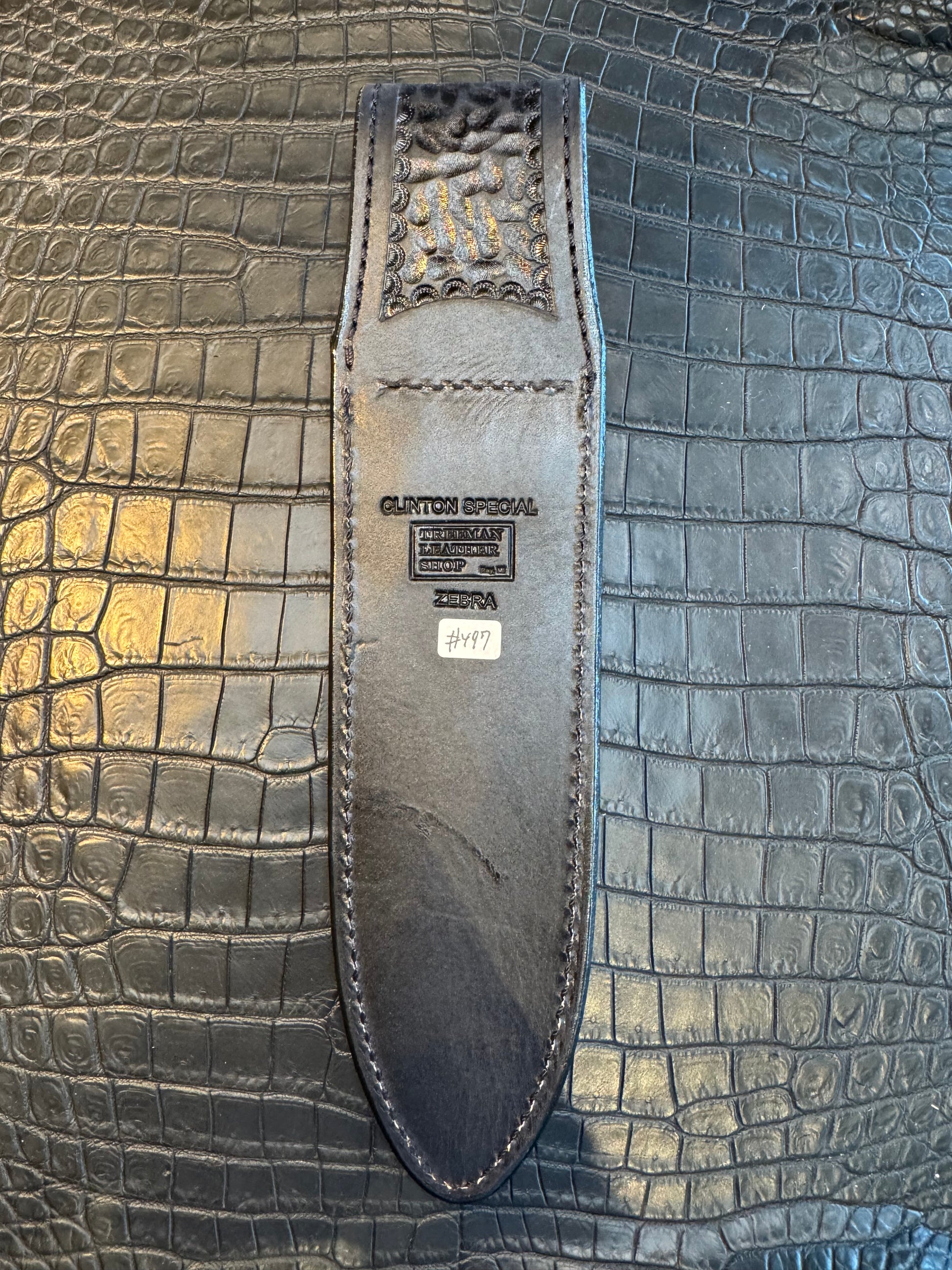 Randall Model Clinton Special TC Exotic Sheath in Zebra by Treeman.