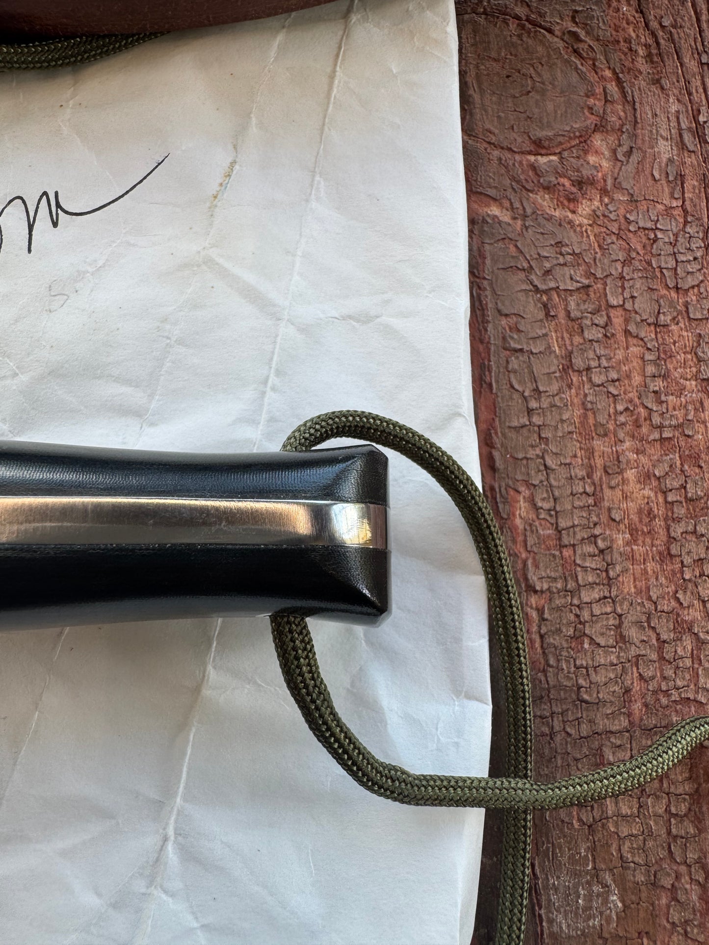 New in Paper Randall Knife Model Combat Companion Black Micarta Handle Stainless Steel, NSH , Lanyard, Nickel Silver Double Hilt.