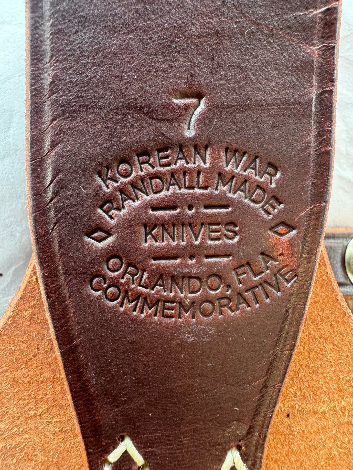 New in Paper Randall Knife Model 1-7 Korean War Commemorative 1 of 50 made Leather