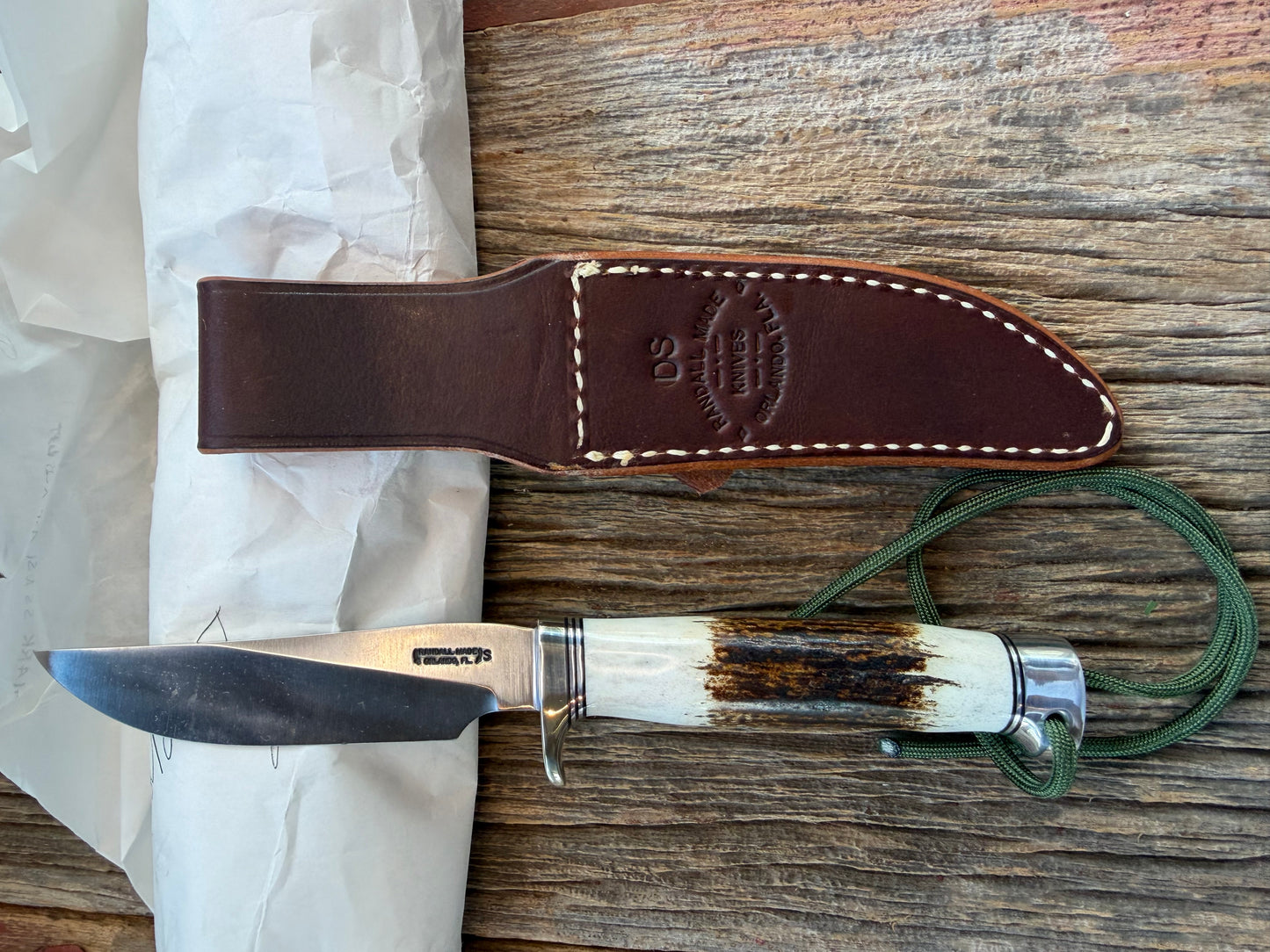 New in Paper Randall Made Knife Model GTR Stainless Nickel Hilt