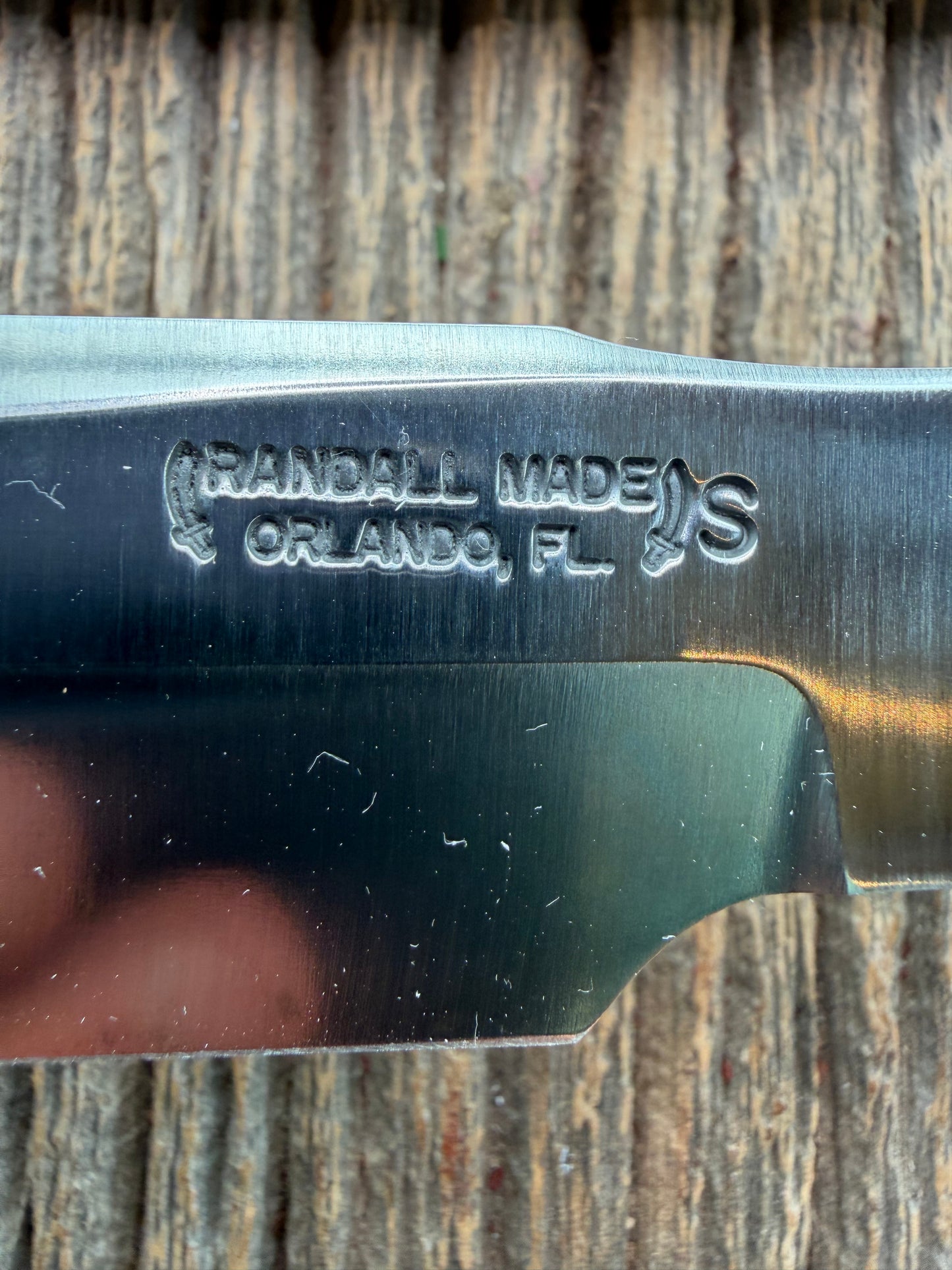 New in Paper Randall Made Knife Model 1-8 Stag , Stainless, Black and Aluminum spacers, Nickel Silver Hilt, Aluminum butt cap.