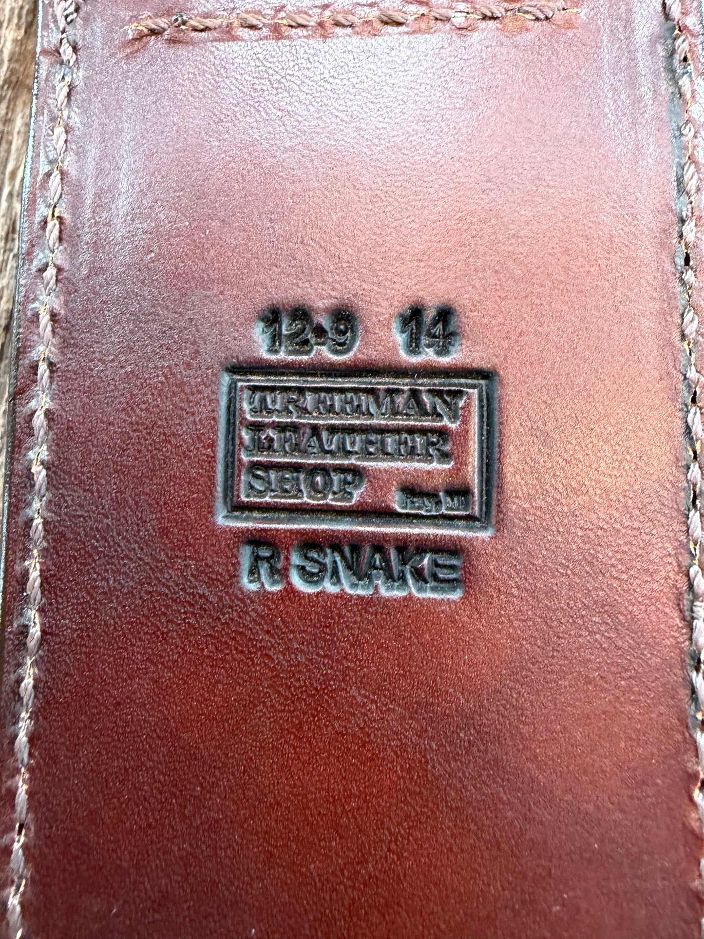 Randall Model 12-9 Sheath in Exotic Eastern Diamondback RattleSnake from Treeman Sheaths. Stunning colors on this one.