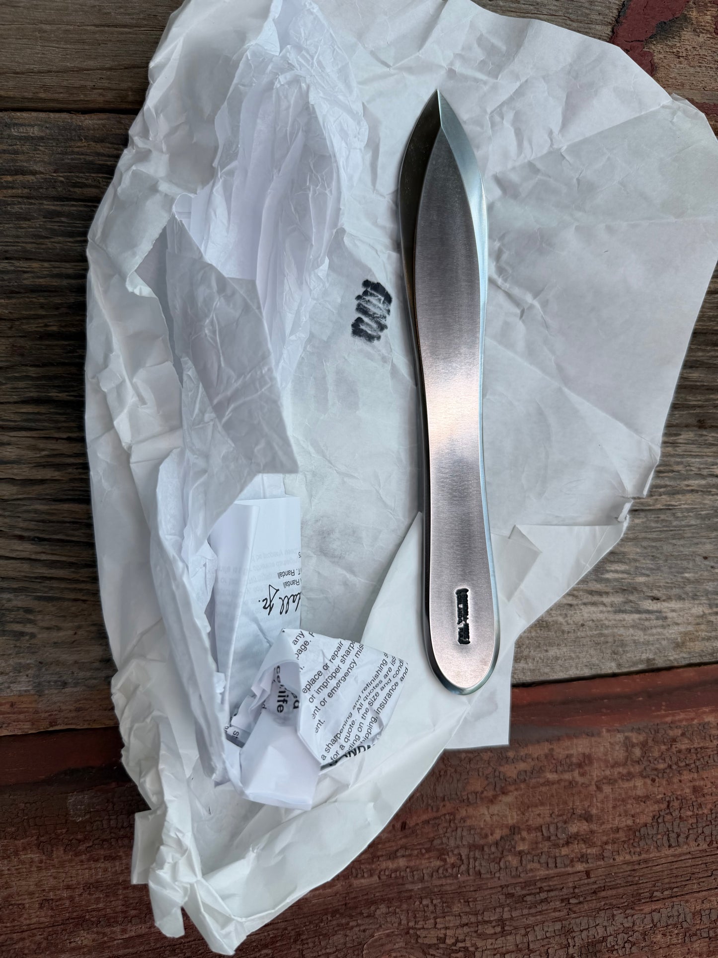 New in Paper Randall Knives Model 9-10 Pro Thrower