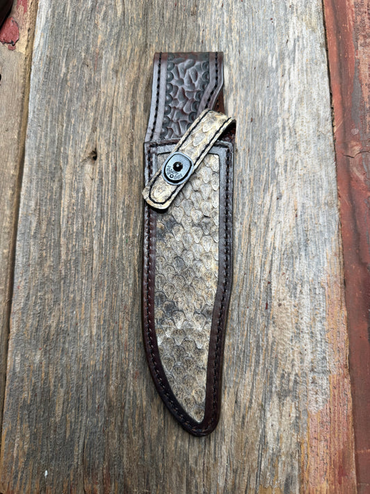 Randall Model Nordic Dealer Special with Western Diamondback RattleSnake skin from Treeman Sheaths.