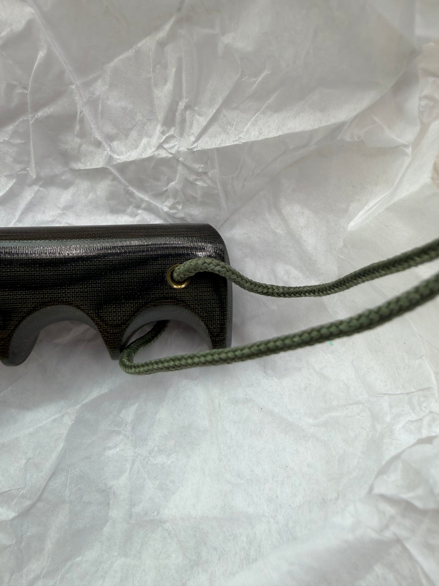 New Paper Randall Made Knife Mini Model 14 Attack Knife Black Micarta SN # 840.