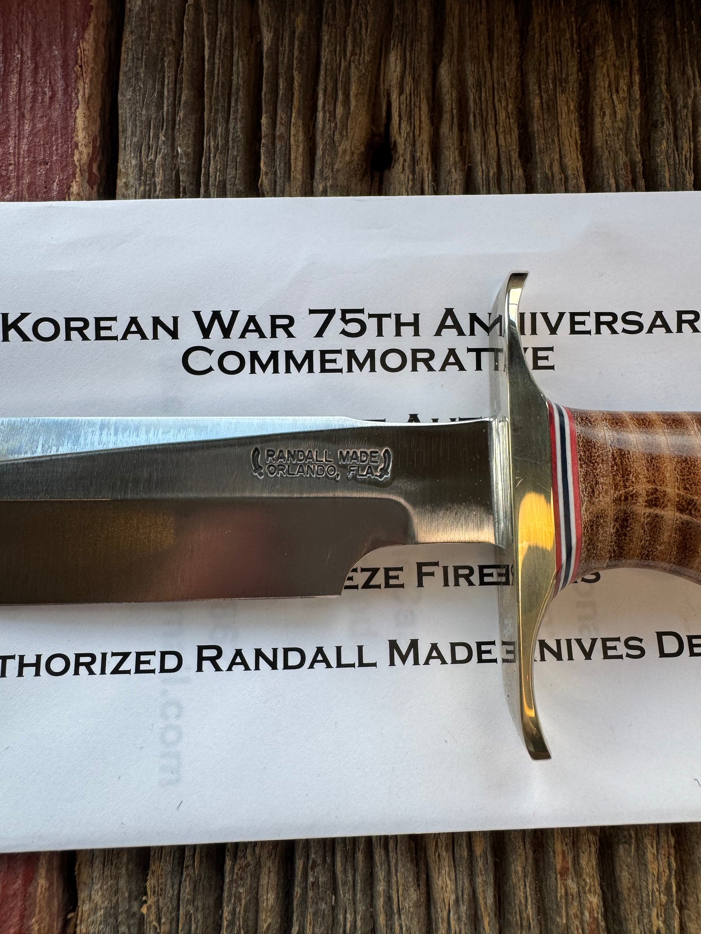 New in Paper Randall Knife Model 1-7 Korean War Commemorative 1 of 50 made Leather
