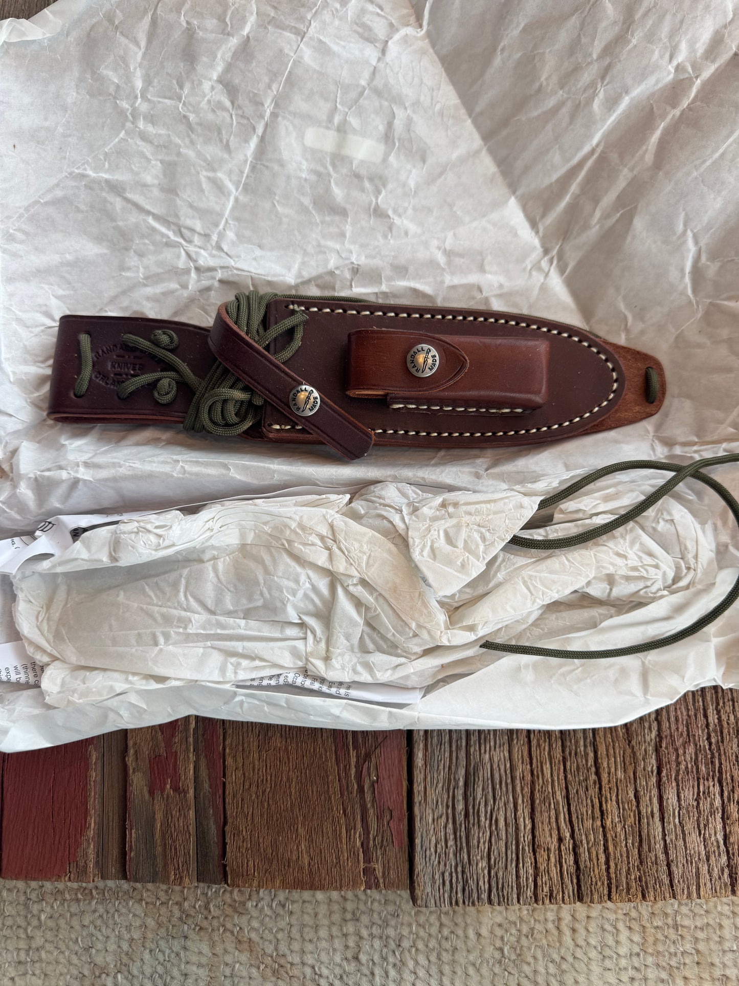 New in Paper Randall Knife Model 18-5.5 Stainless Steel Compass New