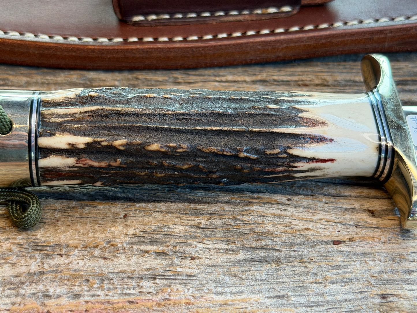 Randall Knife Model 2-7 Popcorn Stag, Stainless Blade, NSH, Lanyard