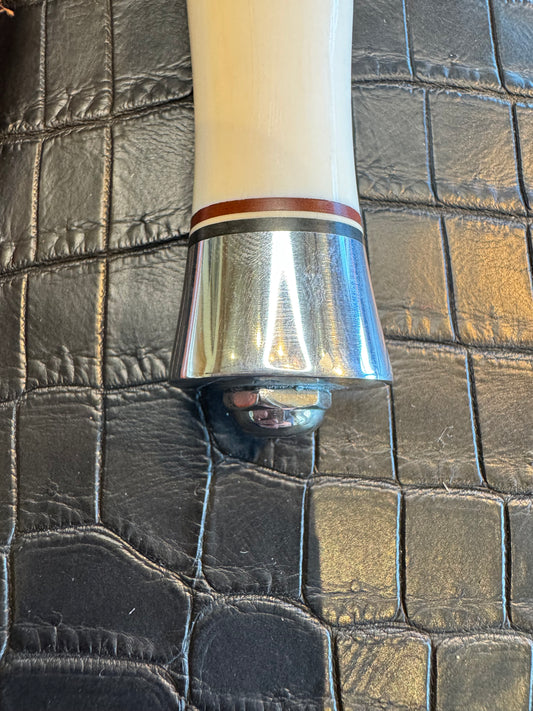 Vintage Randall Model 2-5 in Elephant Ivory with Nickel Silver Hilt and Aluminum Butt cap. Flawless.