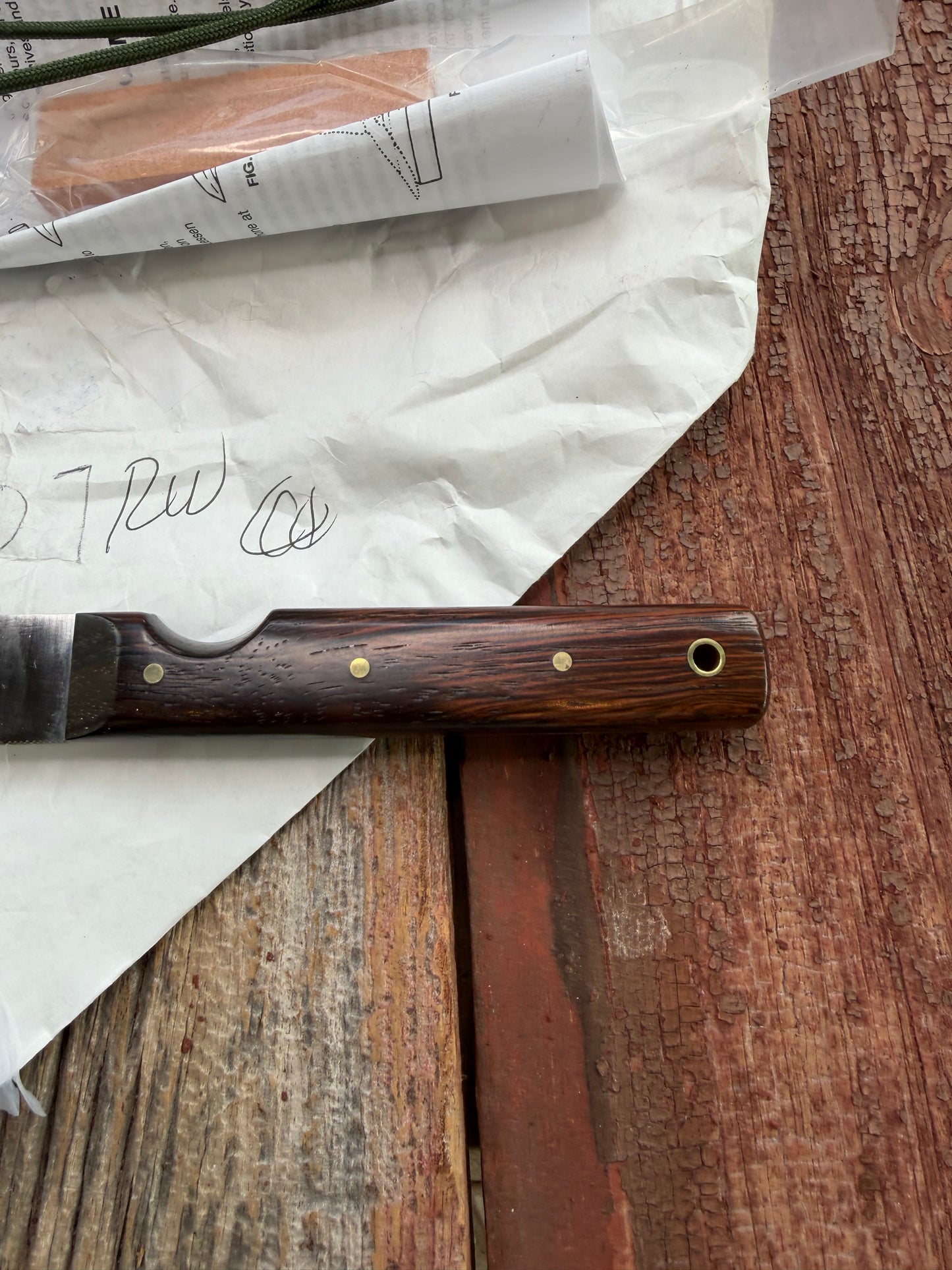 New in Paper Randall Knife Model 10-7 Fisherman Stainless Blade Rosewood Handle