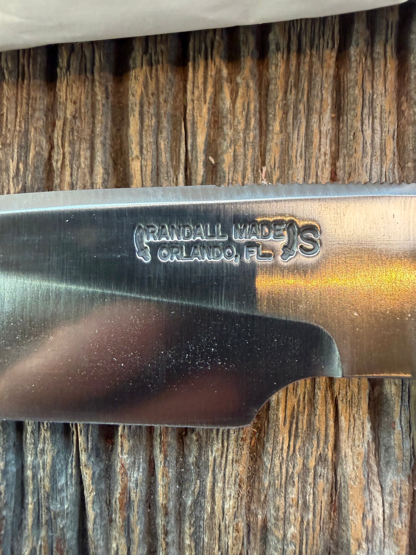 New in paper Randall Knife Model 25-5 Trapper in Stag Leather Handle Stainless Blade, NSH (Copy)