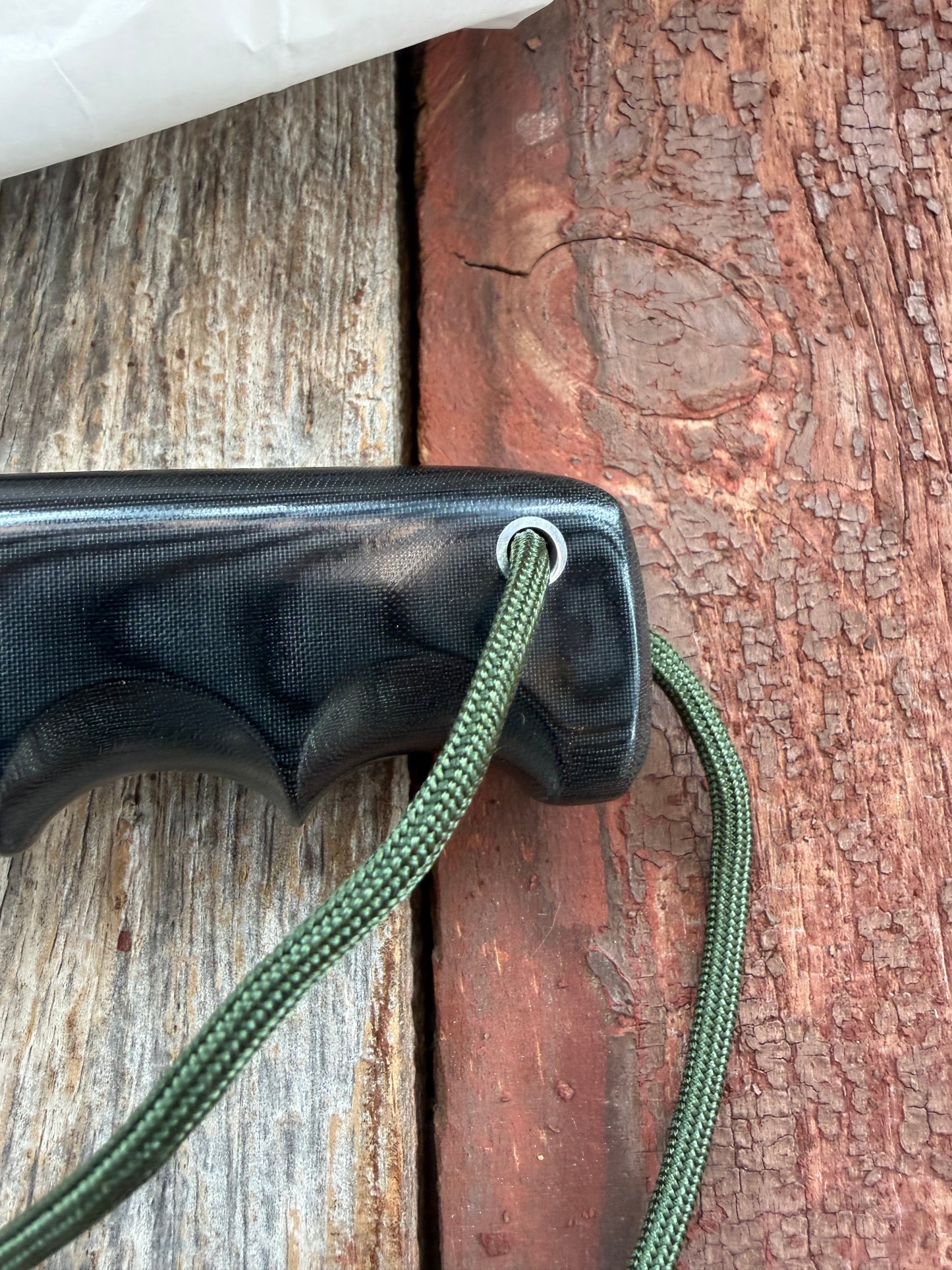 New Randall Knife Model 15 Airman Stainless Steel, Black Micarta, finger grooves.