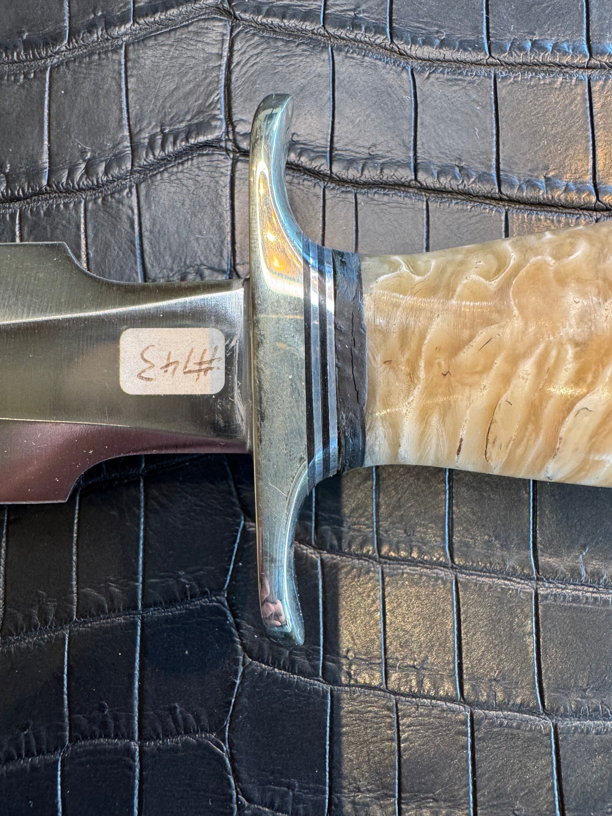 Randall Model 2-8 in Musk Ox. Giant gorgeous piece of Musk Ox with a natural end. Nickel Silver Hilt