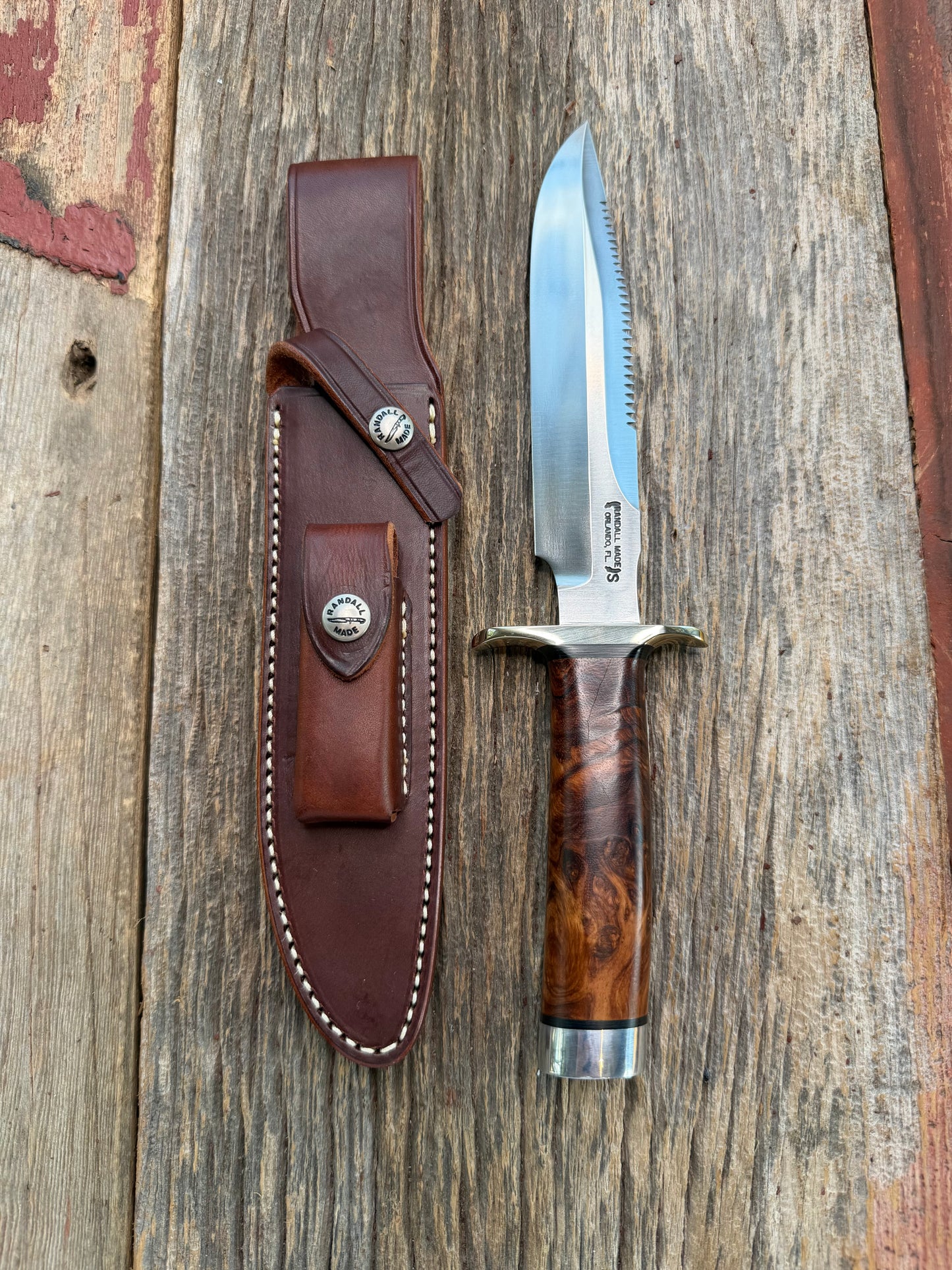 Randall Model 1-7 Honduran Rosewood Stainless NSH Aluminum Butt Sawteeth black Spacers