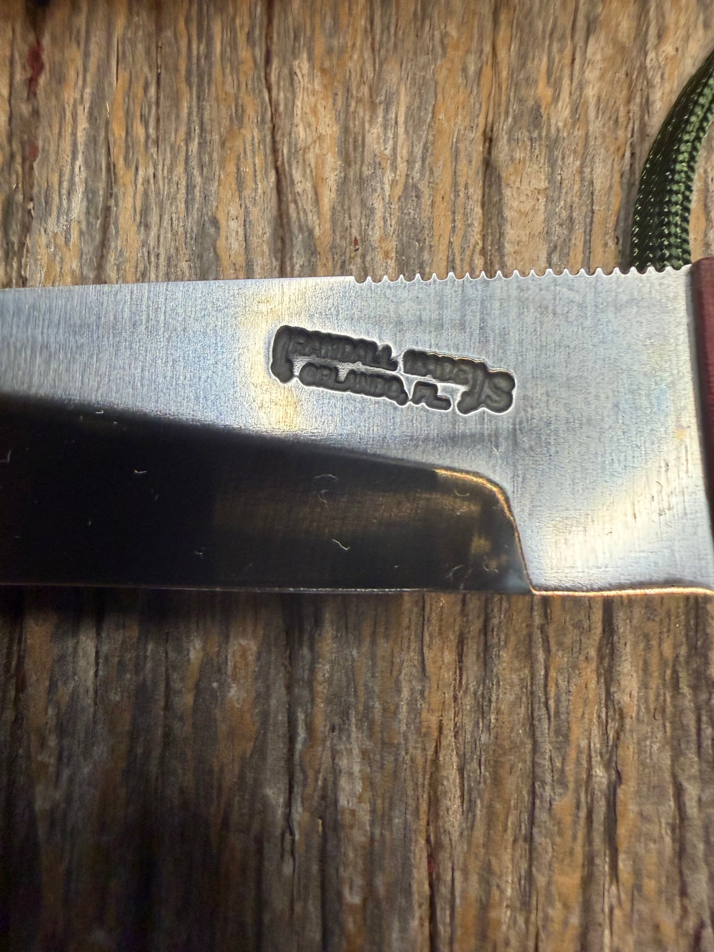 New in Paper Randall Knife Model 10-4 Fisherman Red Micarta Handle Stainless Steel