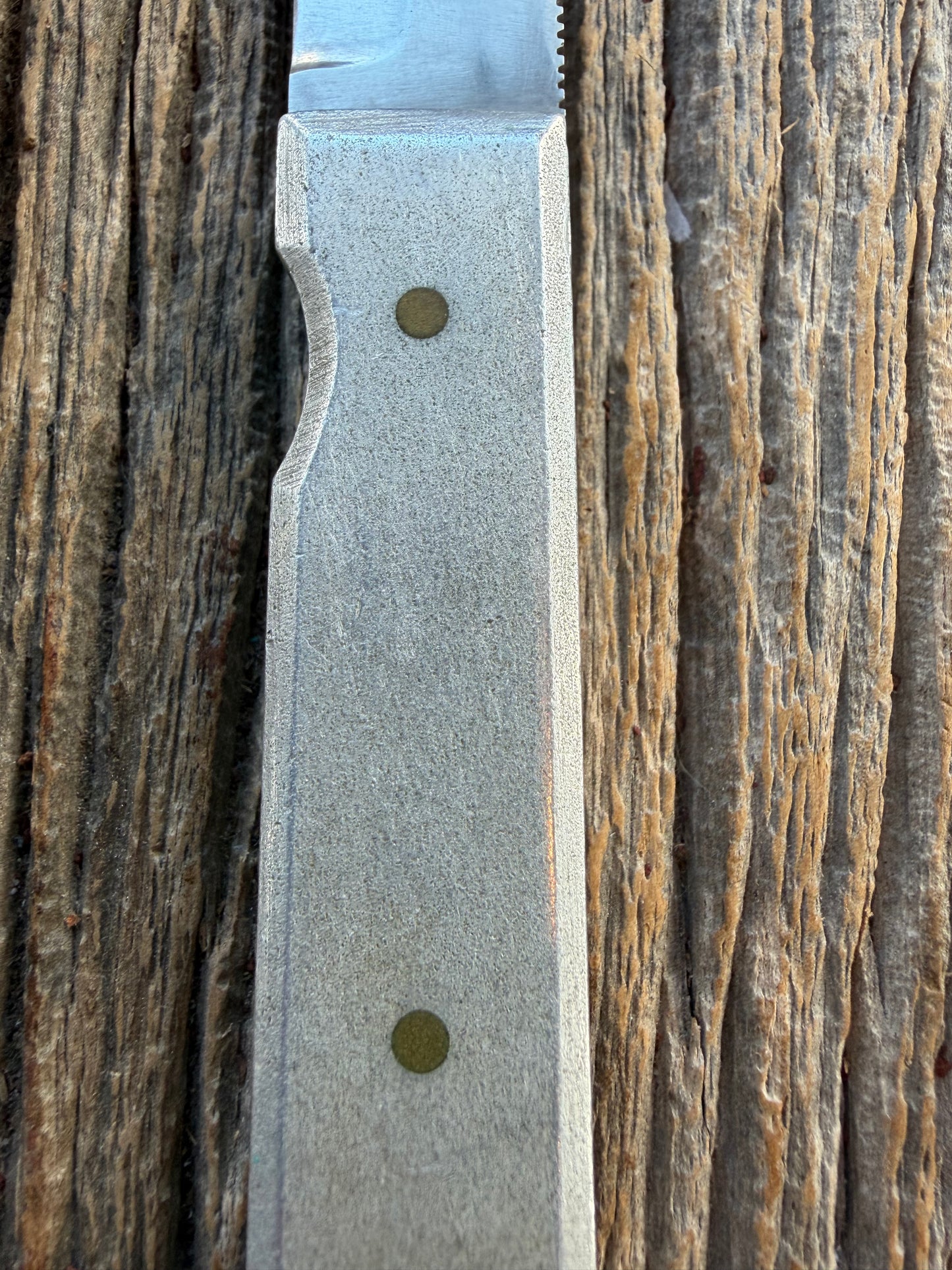Vintage Randall Knife Model 10-7 Fisherman Aluminum handle rare carbon Steel blade, Butterfly vintage sheath.