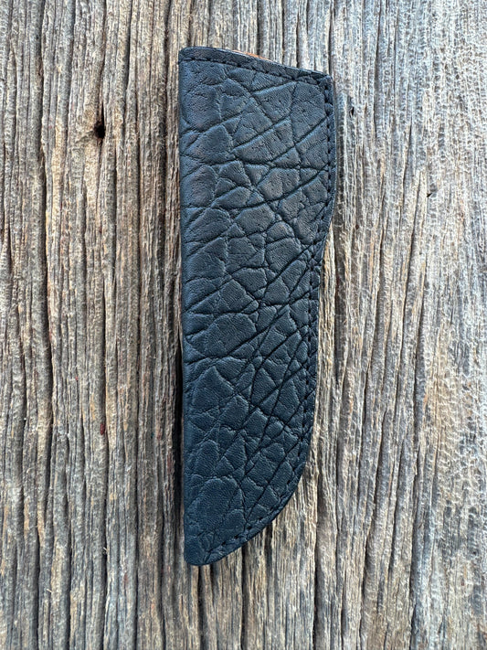 Randall Model 26 Sheath in Exotic Grainy Elephant Throat style from Treeman. This is a left hand sheath.