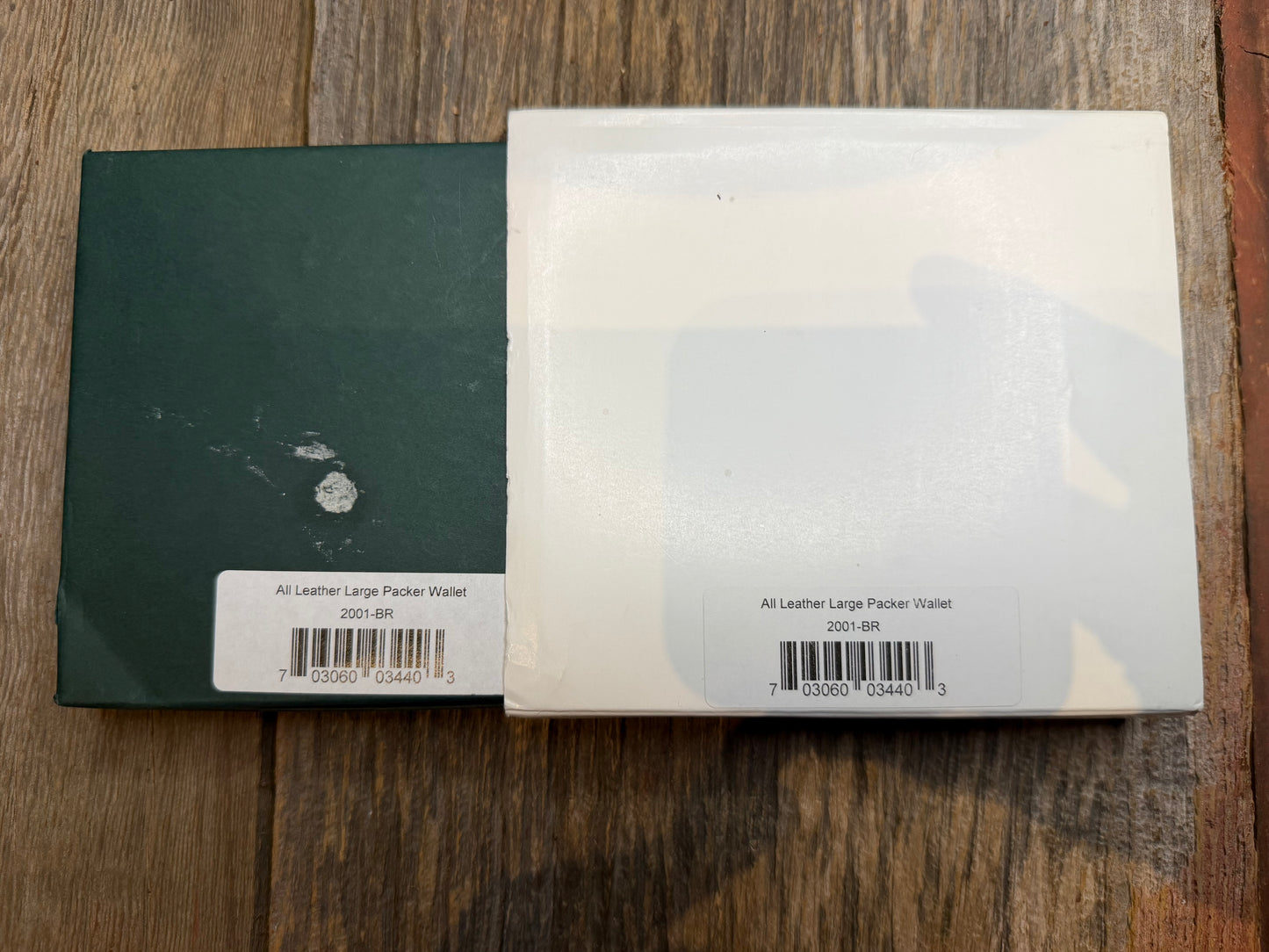 Filson All Leather Packer Wallet in Brown, new in the box. Rare item in soft Horween leather. Made in USA