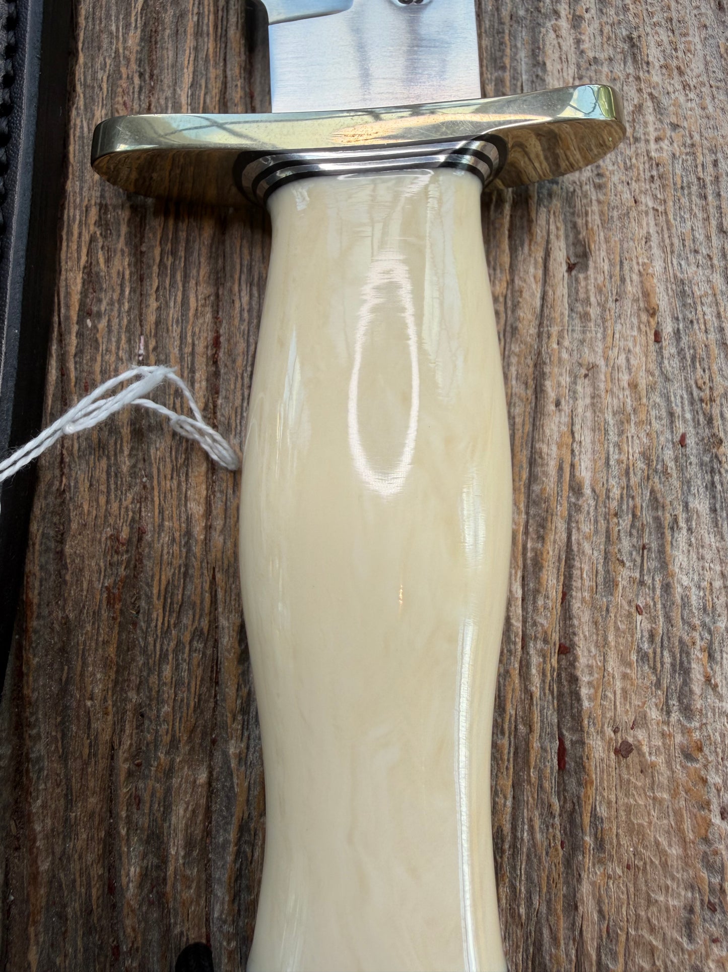 Rare Randall Model 12-9 AI Alternative Ivory etched in the blade, SS NSH + Buttcap Lanyard Wickersham Book noted, Lanyard