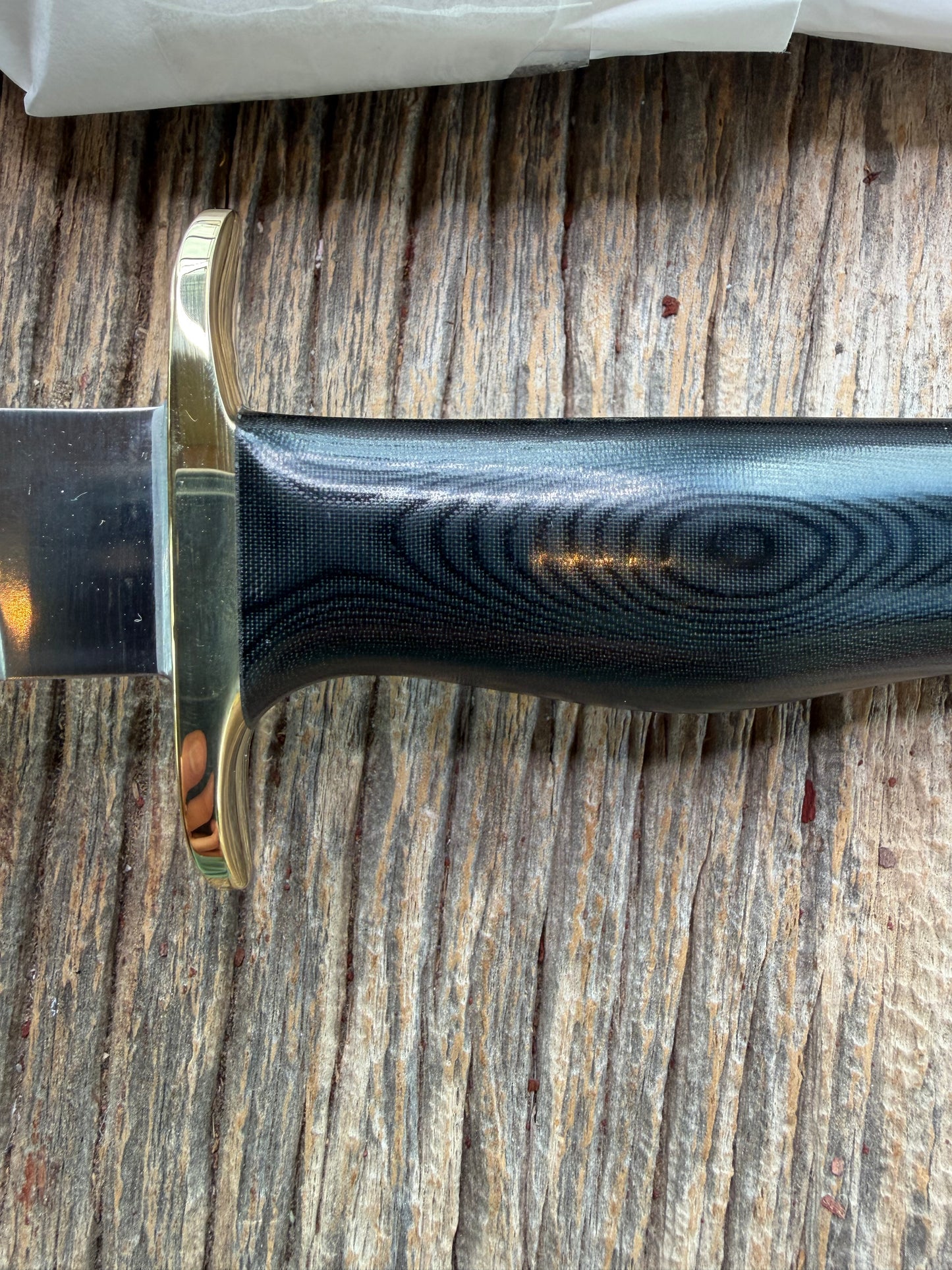 New in Paper Randall Knife Model Combat Companion Black Micarta Handle Stainless Steel, Brass Hilt, Lanyard,
