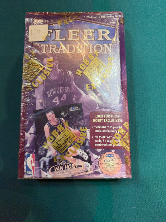 1998/99 Fleer Tradition Basketball Hobby Box Series 1 (36) packs per box. Factory Sealed!