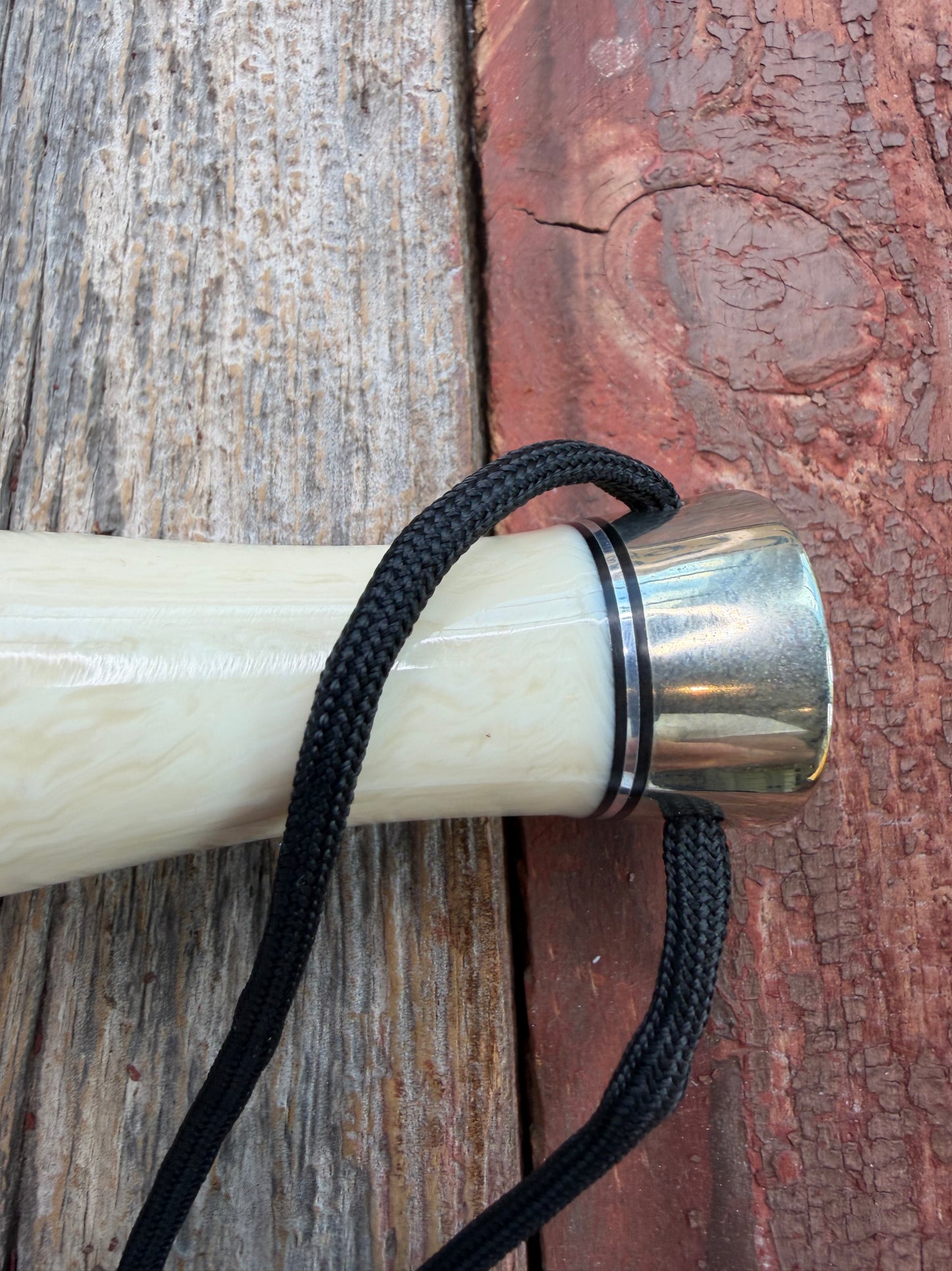 Rare Randall Model 12-9 AI Alternative Ivory etched in the blade, SS NSH + Buttcap Lanyard Wickersham Book noted, Lanyard