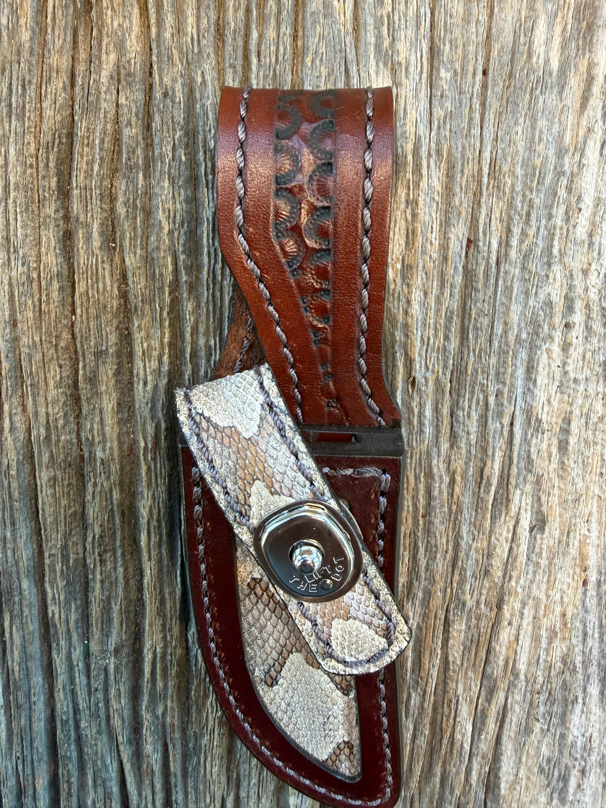 Unique Copperhead Pattern Randall Model 21 Sheath in Exotic Eastern Copperhead from Treeman Shea ...