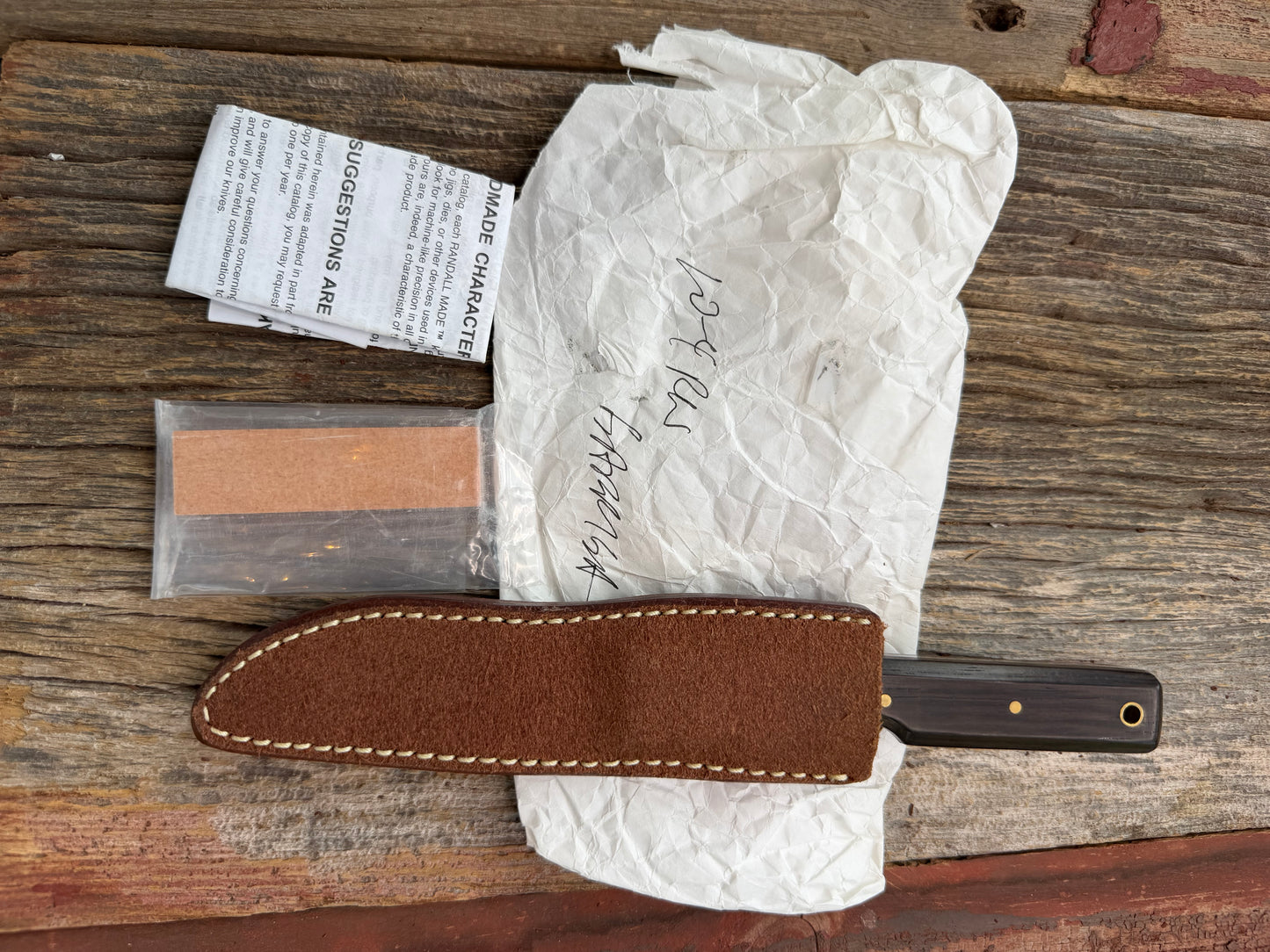 New in Paper Randall Knife Model 10-4 Fisherman Rosewood Handle Stainless Steel
