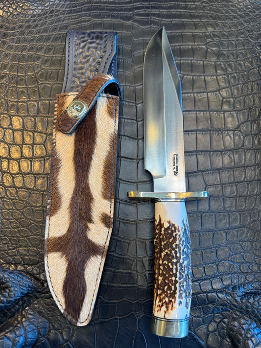 Randall Model 12-9/14 Grind Sheath in Exotic Zebra ( Face stripes) by Treeman. (Sheath only)
