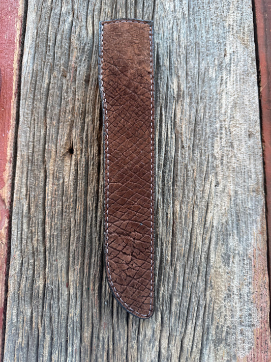 Randall Model 10-7 Fisherman Exotic Sheath in Chocolate Hippo by Treeman.