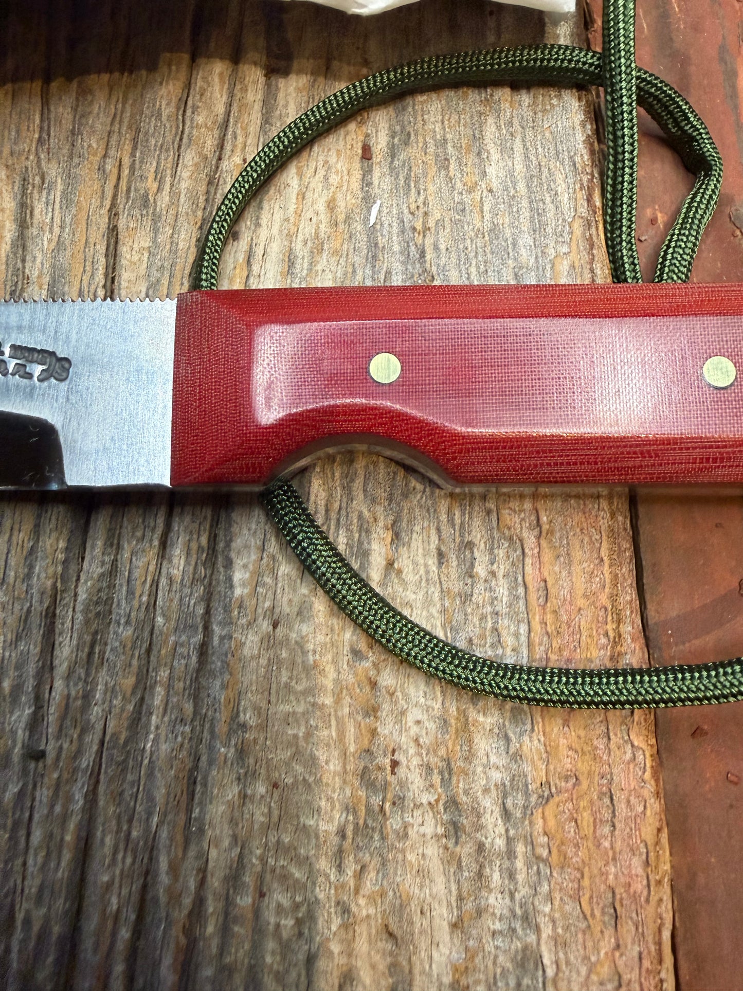 New in Paper Randall Knife Model 10-4 Fisherman Red Micarta Handle Stainless Steel