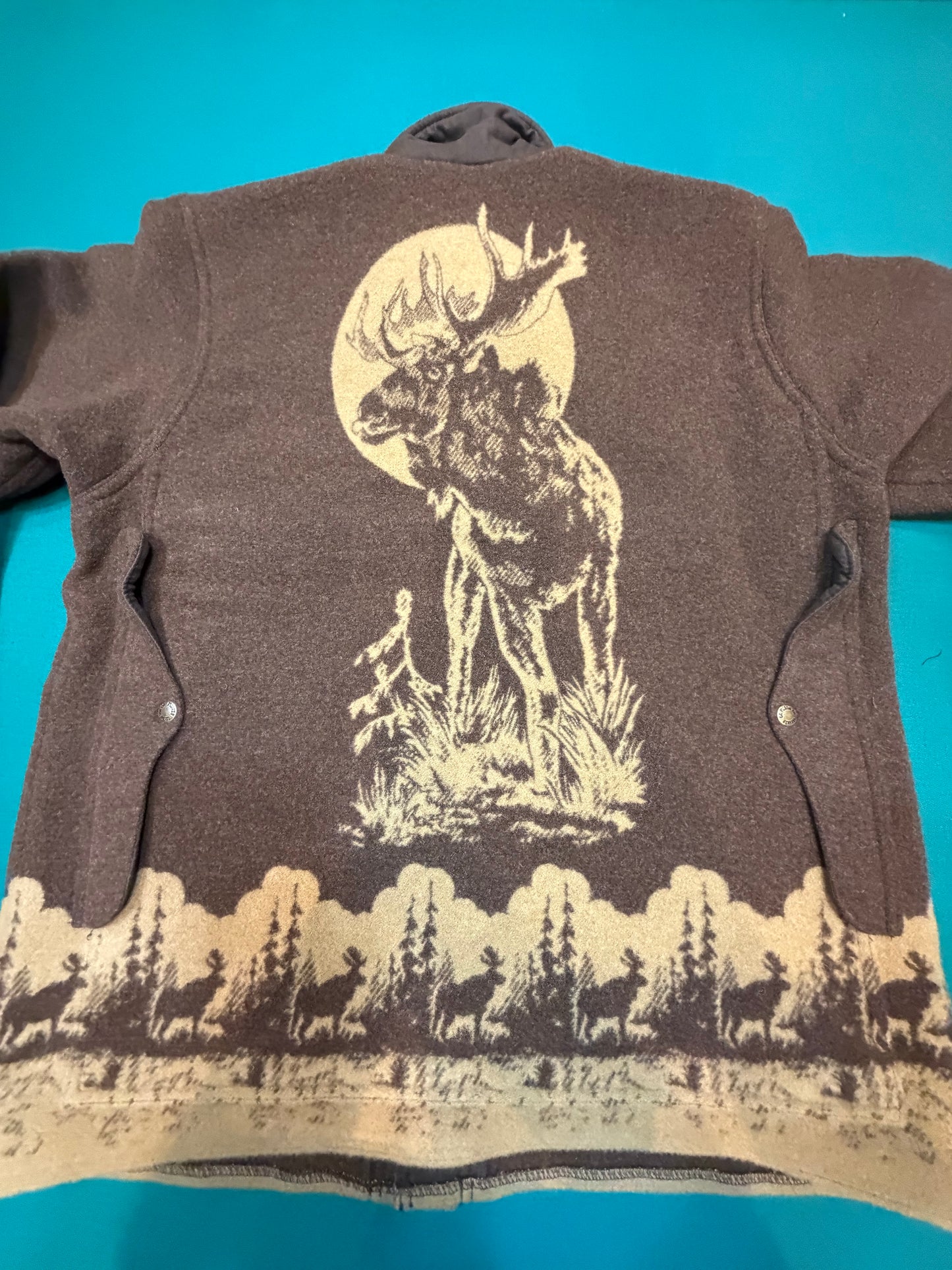 Filson Jacquard Wool Cruiser Brown and Khaki Large #20285029 Made in the USA, Discontinued Factory 1st NWT