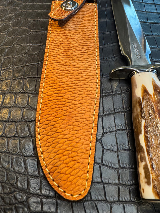 Randall Model 1-8 Sheath Straight Hilt in Exotic Beaver Tail by Treeman. (Sheath only)