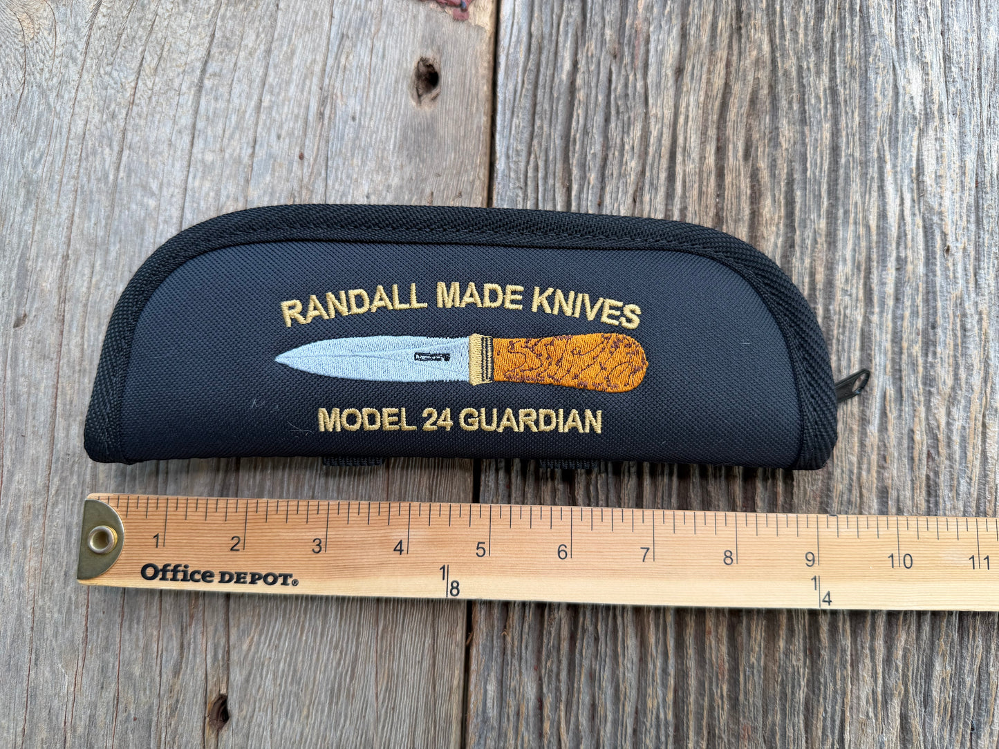 New Robbins Custom Knife case Randall Model Guardian  Logo Silk threading 8 inch interior usable case