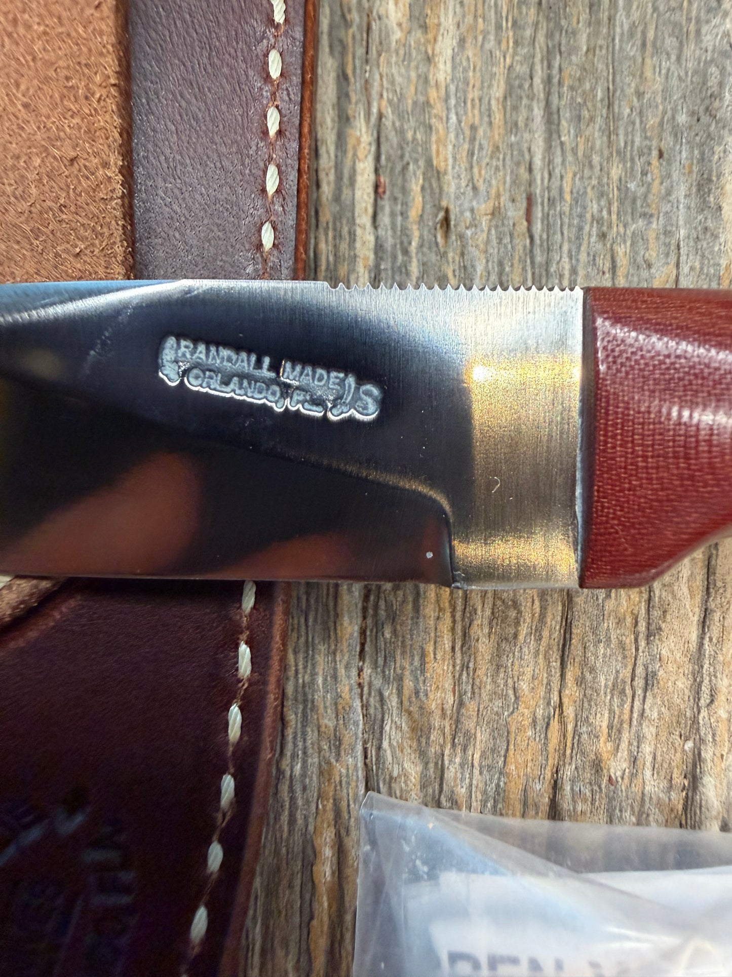 Randall Knife Model 10-3 Fisherman Red Micarta Stainless Steel