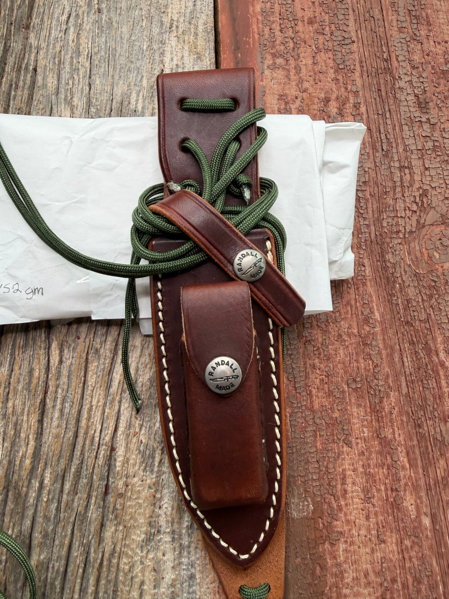 New in Paper Randall Knife Model Combat Companion Green Micarta Handle Stainless Steel, Nickel  Silcer Hilt, Lanyard. Sawteeth
