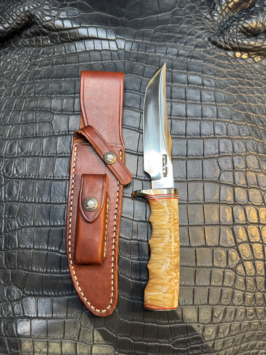 Nice Randall Model 12-6 Musk Ox Finger Grooves Stainless Steel NSH