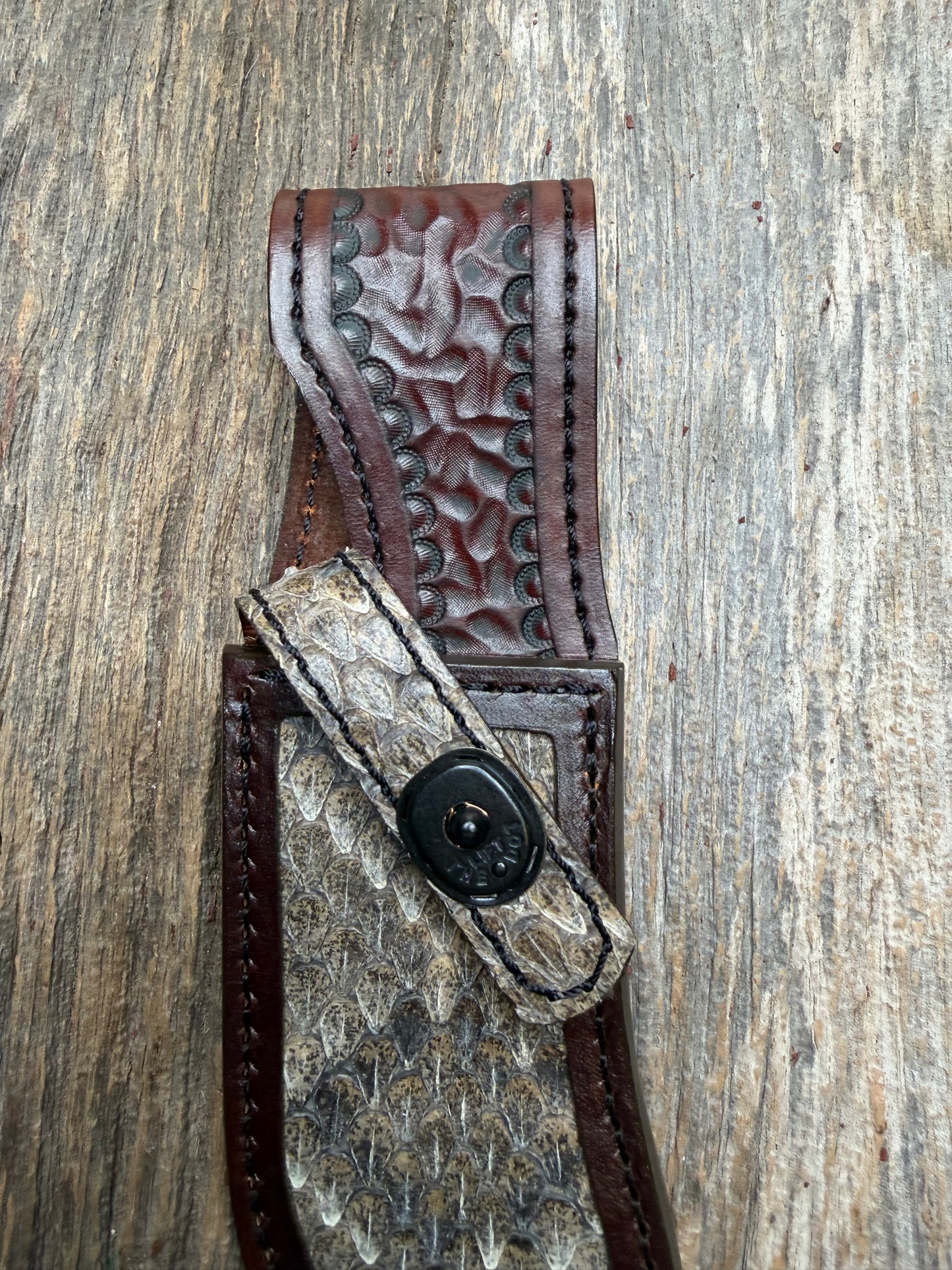 Randall Model Bowles Dealer Special with Western Diamondback RattleSnake skin from Treeman Sheaths.