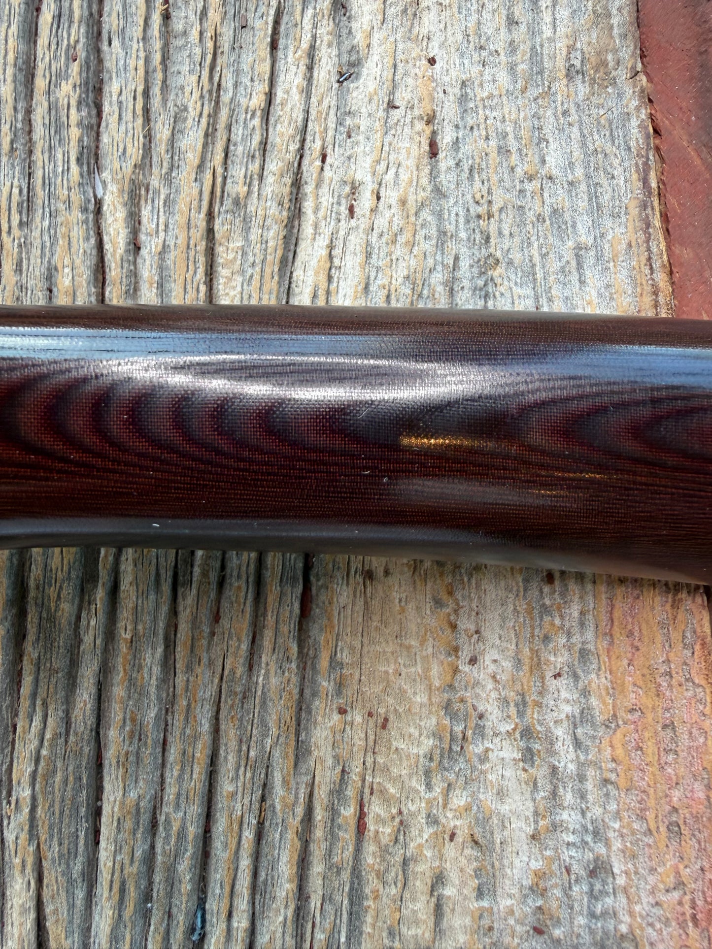 New in Paper Randall Model 1-7 Maroon Micarta Brass Hilt, Natural end, single black spacer, carbon steel.